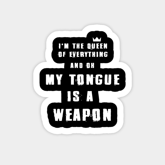 My Tongue is a Weapon - Halsey Sticker by FunsizedHuman